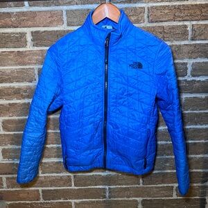 The North Face Vibrant Blue Boys Size Medium Quilted Jacket Spring Coat
